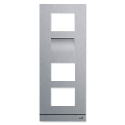 ABB-Welcome IP Video Outdoor Station Frame, Stainless Steel, 4 Modules